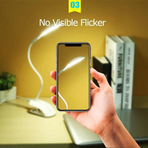 USB LED Desk Table Lamp with Clip | Bed Reading book Light LED Desk lamp |Table Touch 3 Modes - Image 3
