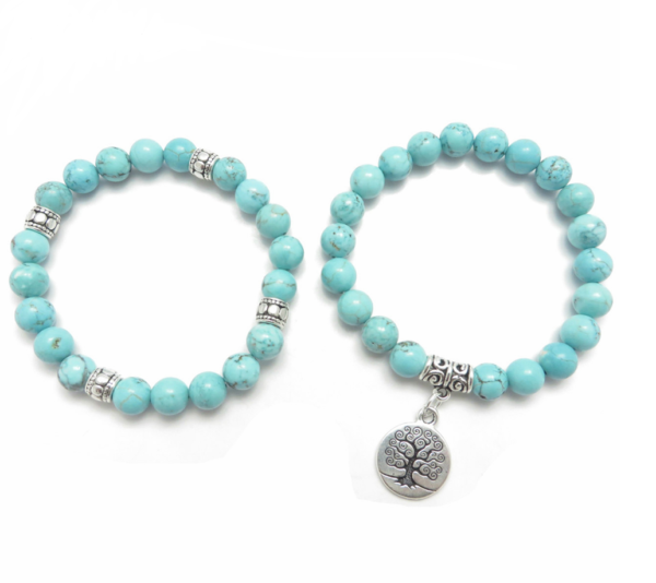 Tree of Life jewelry Yoga Mala Bracelet Stone Healing Protection Elastic Beaded Stacking Bracelet Spiritual jewelry - Image 2