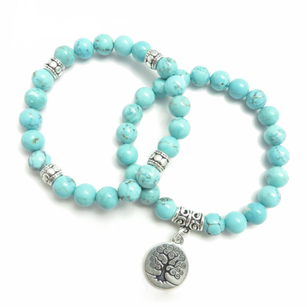 Tree of Life jewelry Yoga Mala Bracelet Stone Healing Protection Elastic Beaded Stacking Bracelet Spiritual jewelry - Image 3
