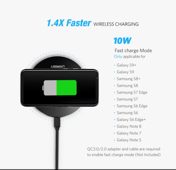 Wireless Charger for iPhone X 8 Plus 10W Wireless Charging for Samsung Galaxy S8 S9 S7 Edge Qi USB Wireless Charger Pad - Image 5