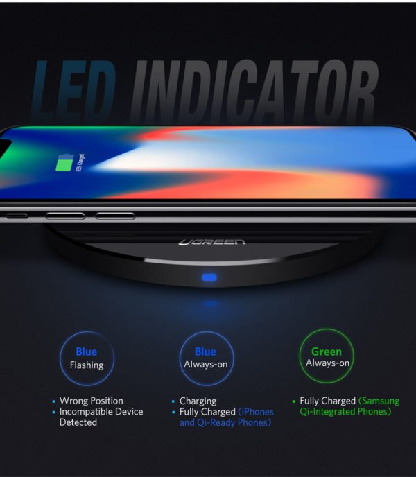 Wireless Charger for iPhone X 8 Plus 10W Wireless Charging for Samsung Galaxy S8 S9 S7 Edge Qi USB Wireless Charger Pad - Image 4